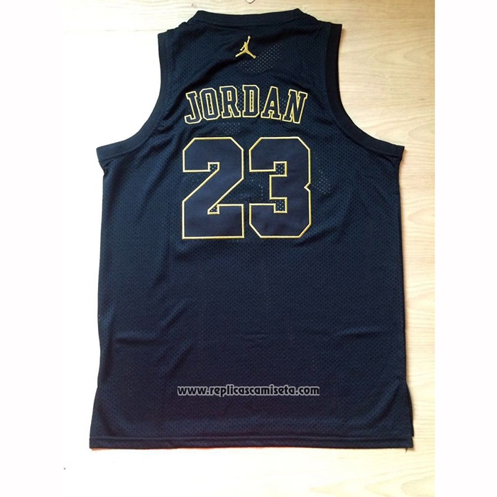 Camiseta Michael Jordan #23 Oro Negro